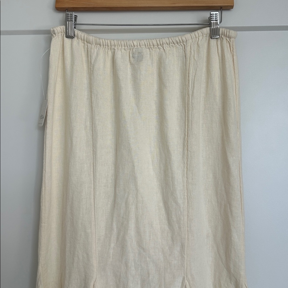 NWT Free People Light Cream Maxi Skirt with Drawstring Waist - Picture 8 of 12